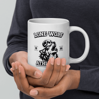 Lone Wolf White Glossy Mug - Chinchilla Choons