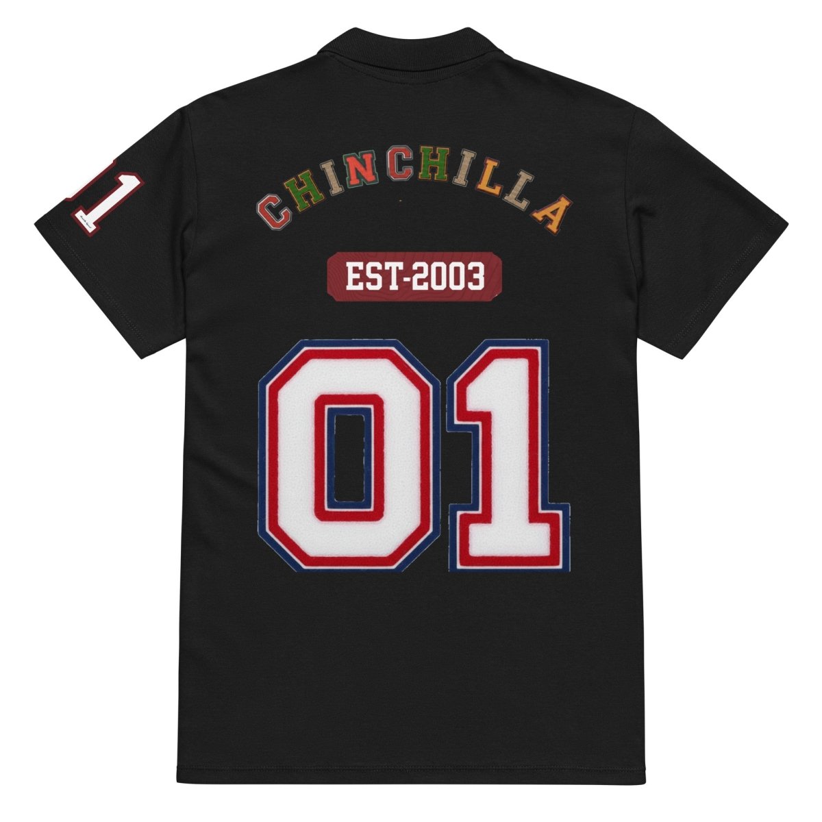 Chinchilla Varsity Unisex Pique Polo Shirt - Chinchilla Choons