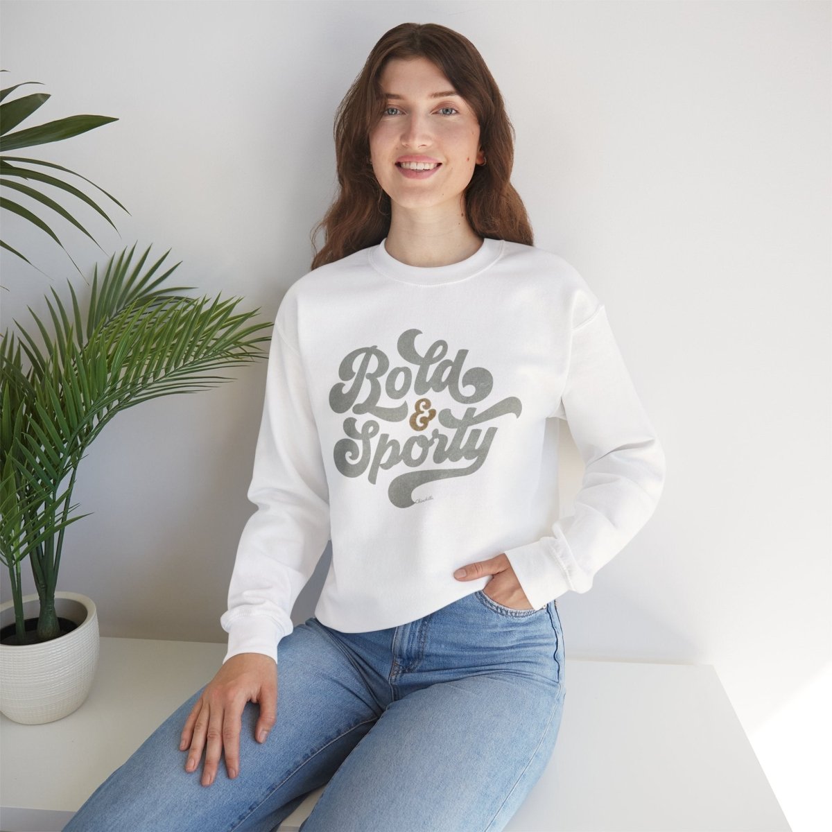 Bold & Sporty Women's Crewneck Sweatshirt - Chinchilla Choons