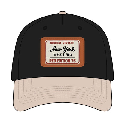 Vintage New York Leather Patch Baseball Cap - Chinchilla Choons