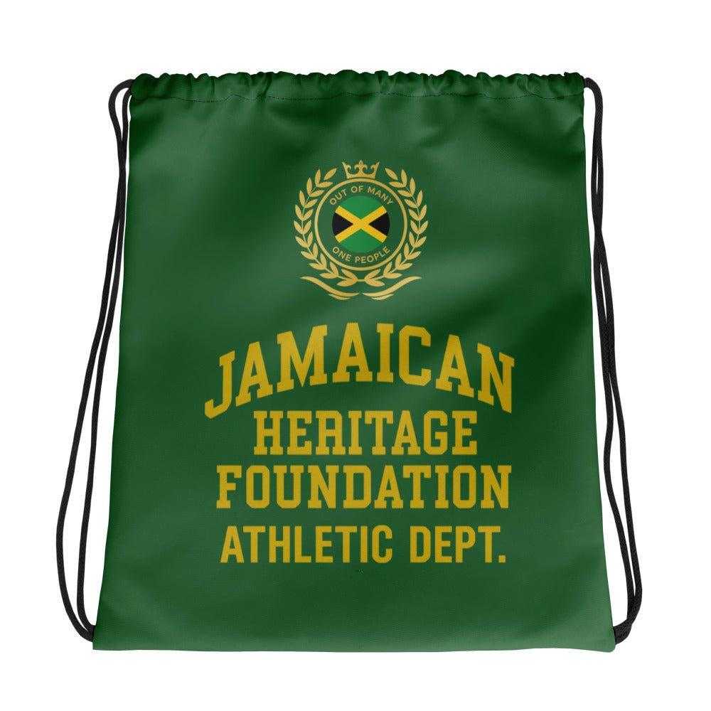 Jamaican Heritage Drawstring bag (Green & Gold) - Chinchilla Choons