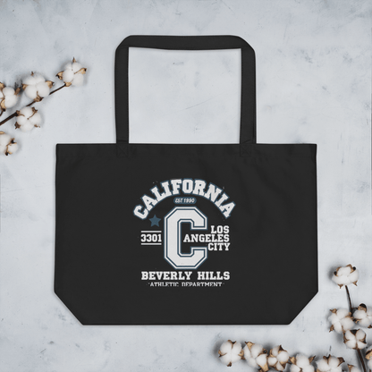 California Varsity Large Organic Tote Bag - Chinchilla Choons