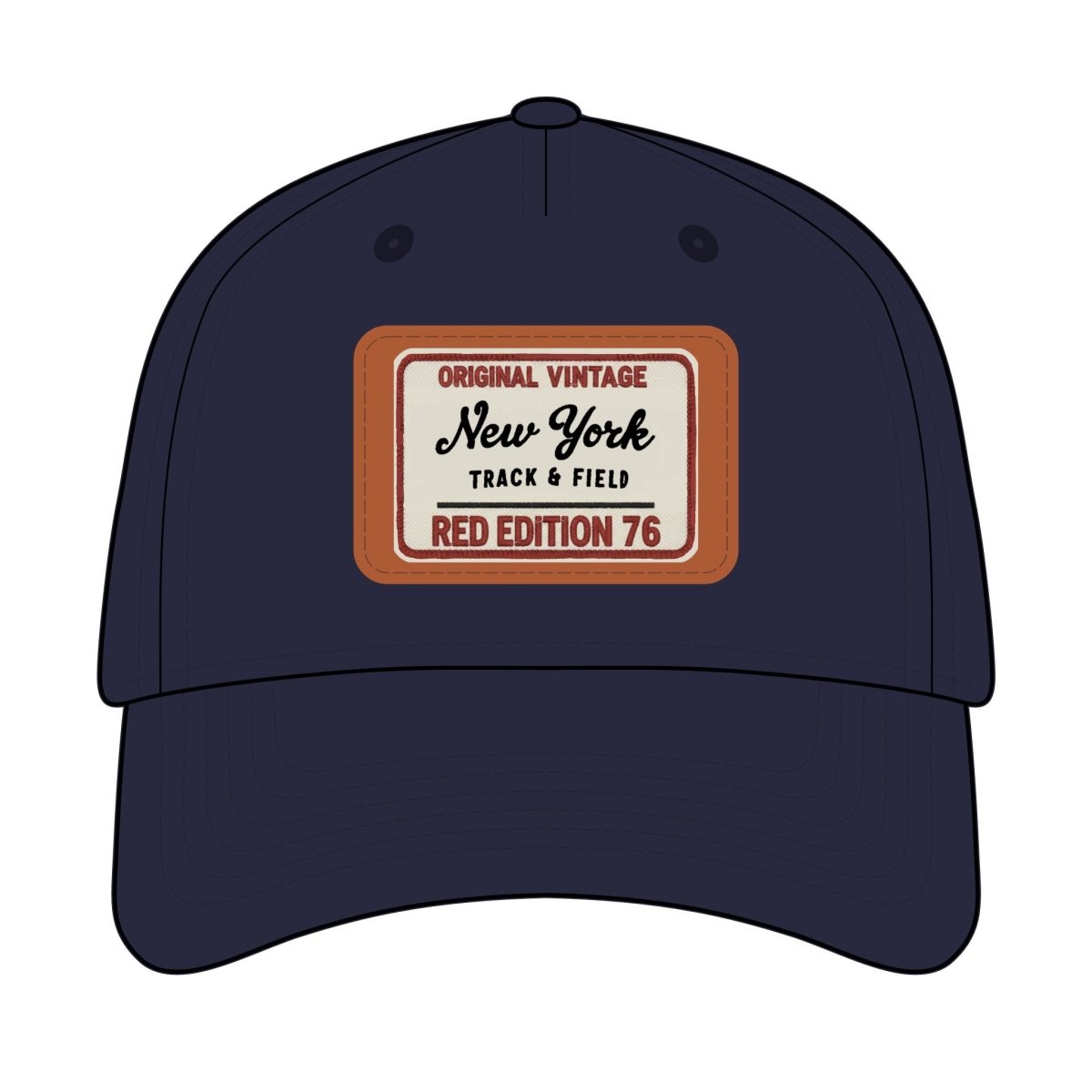 Vintage New York Leather Patch Baseball Cap - Chinchilla Choons