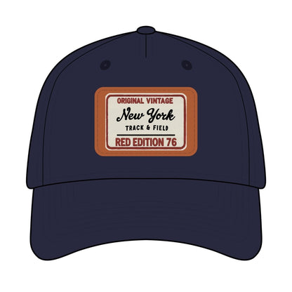 Vintage New York Leather Patch Baseball Cap - Chinchilla Choons