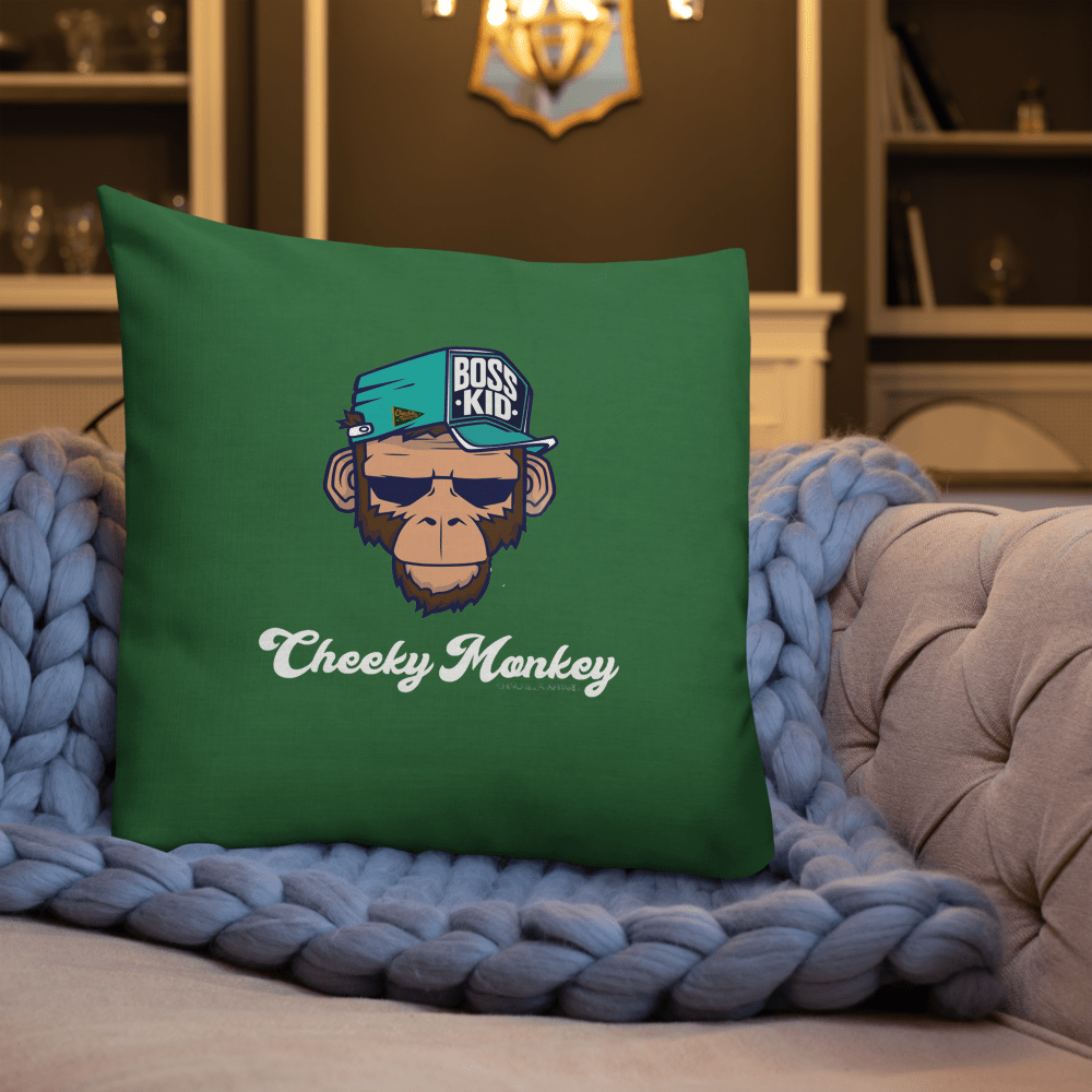 Cheeky Monkey Premium Pillow - Chinchilla Choons