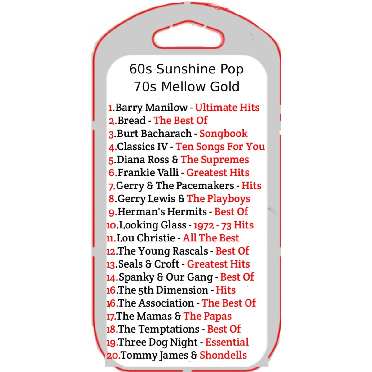 60's Sunshine Pop / 70's Mellow USB - Chinchilla Choons