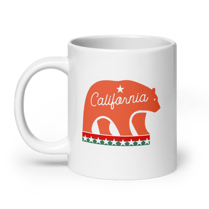 Californian Mascot White Glossy 20oz Mug - Chinchilla Choons