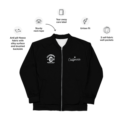 California Varsity Unisex Bomber Jacket - Chinchilla Choons