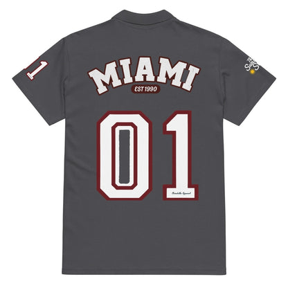 Miami Varsity Premium Pique Polo Shirt - Chinchilla Choons