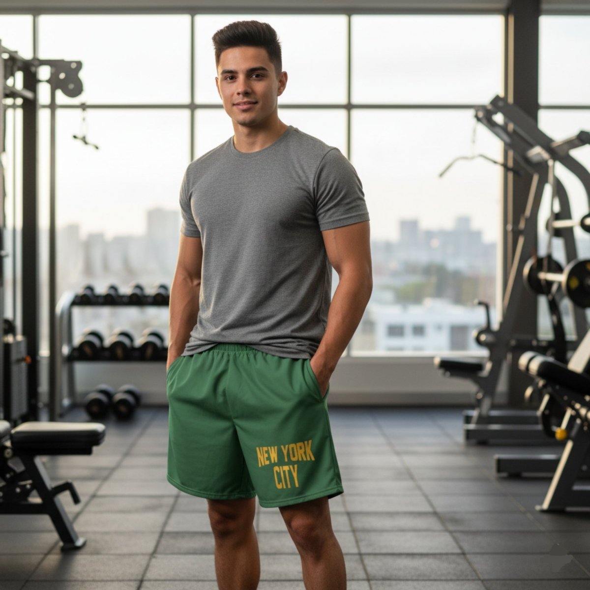 New York City Unisex Athletic Long Shorts - Chinchilla Choons