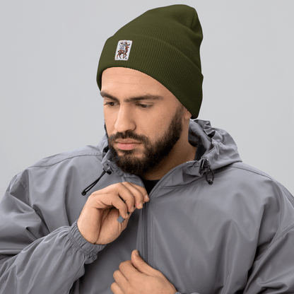 Deer Logo Unisex Cuffed Beanie Hat - Chinchilla Choons