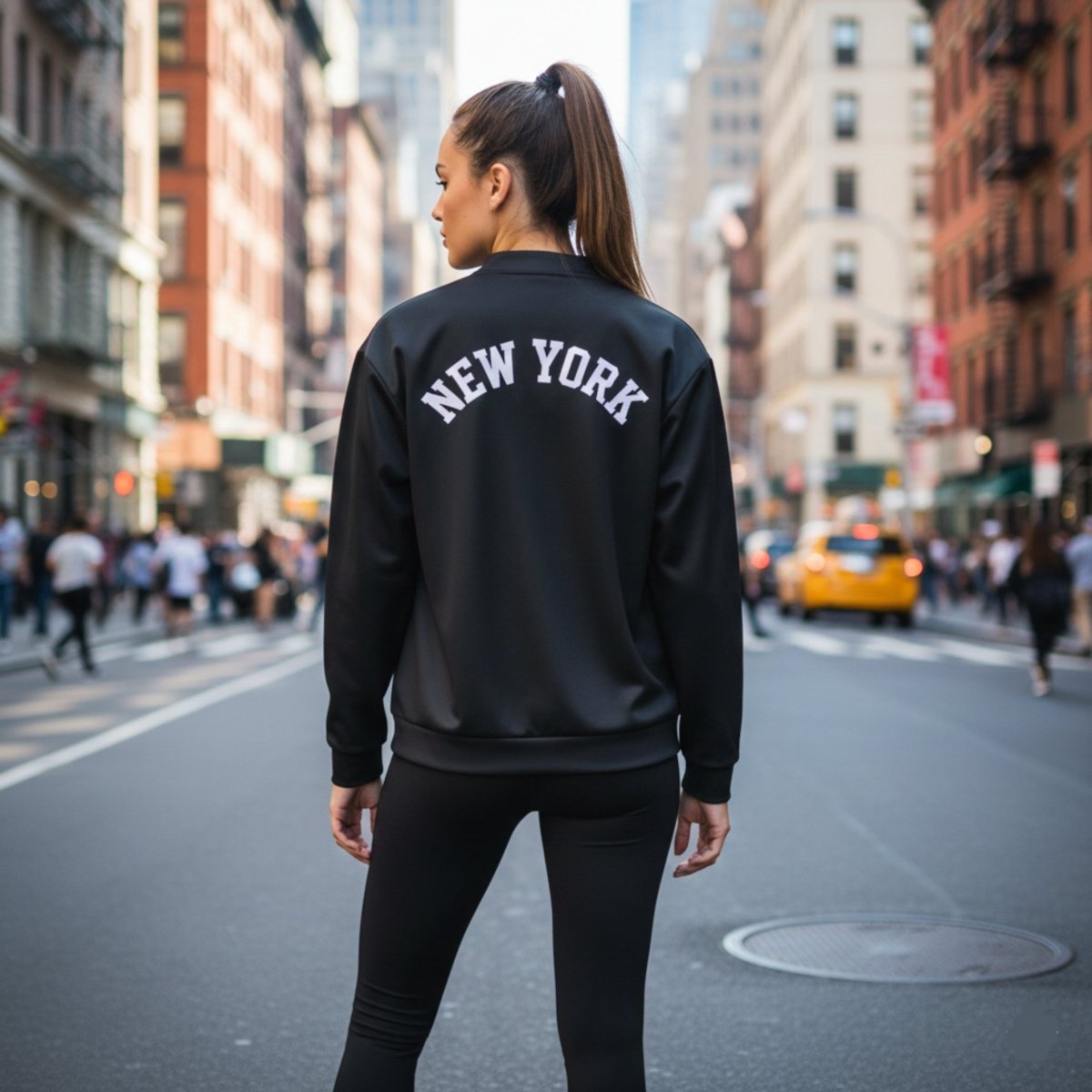 New York Unisex Bomber Track Jacket - Chinchilla Choons