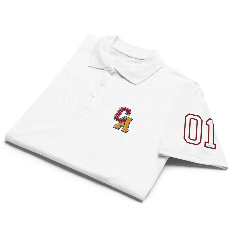 Chinchilla Varsity Unisex Pique Polo Shirt - Chinchilla Choons