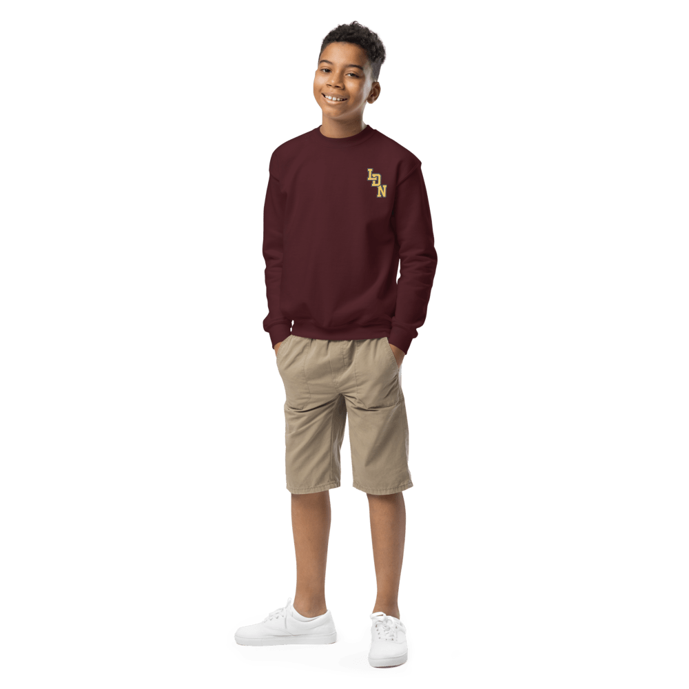 London Varsity Youth Crewneck Sweatshirt - Chinchilla Choons