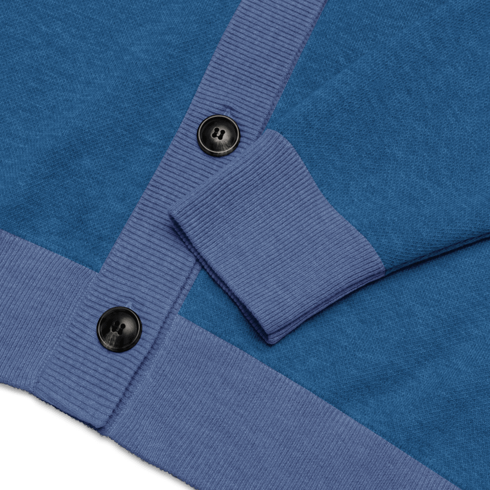 New York Varsity Knitted Cardigan (Blue & White) - Chinchilla Choons