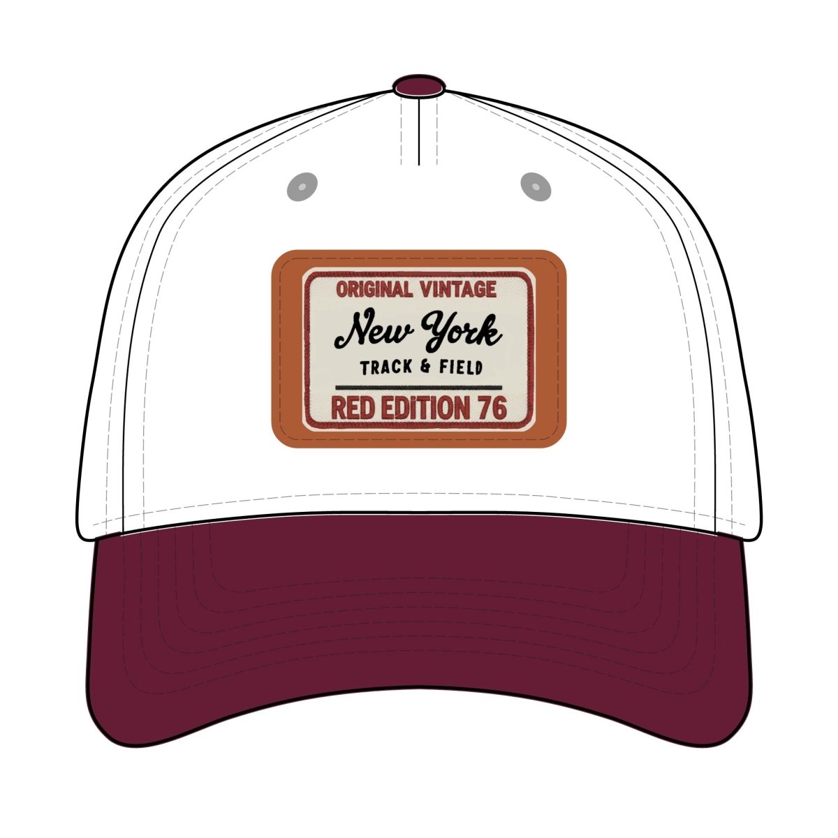 Vintage New York Leather Patch Baseball Cap - Chinchilla Choons