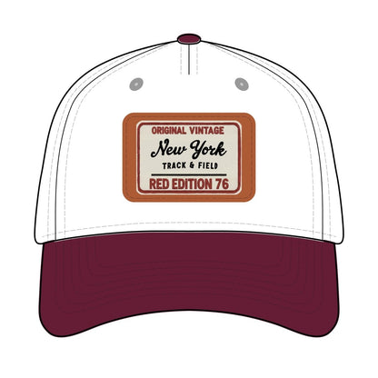 Vintage New York Leather Patch Baseball Cap - Chinchilla Choons