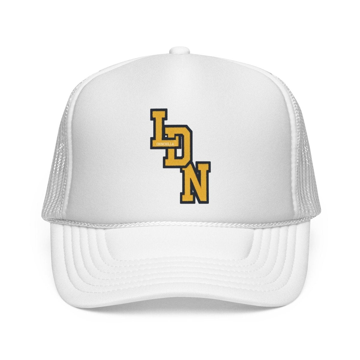 London (LDN) Trucker Cap — Vintage Varsity Cap - Chinchilla Choons