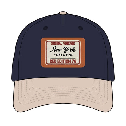 Vintage New York Leather Patch Baseball Cap - Chinchilla Choons