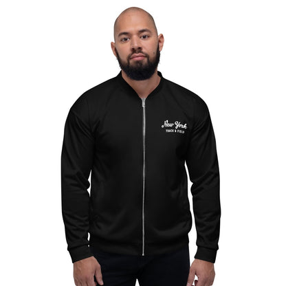 New York Unisex Bomber Track Jacket - Chinchilla Choons
