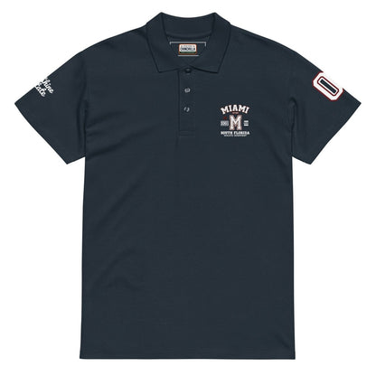 Miami Varsity Premium Pique Polo Shirt - Chinchilla Choons