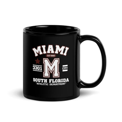 Miami Varsity Black Glossy Mug - Chinchilla Choons