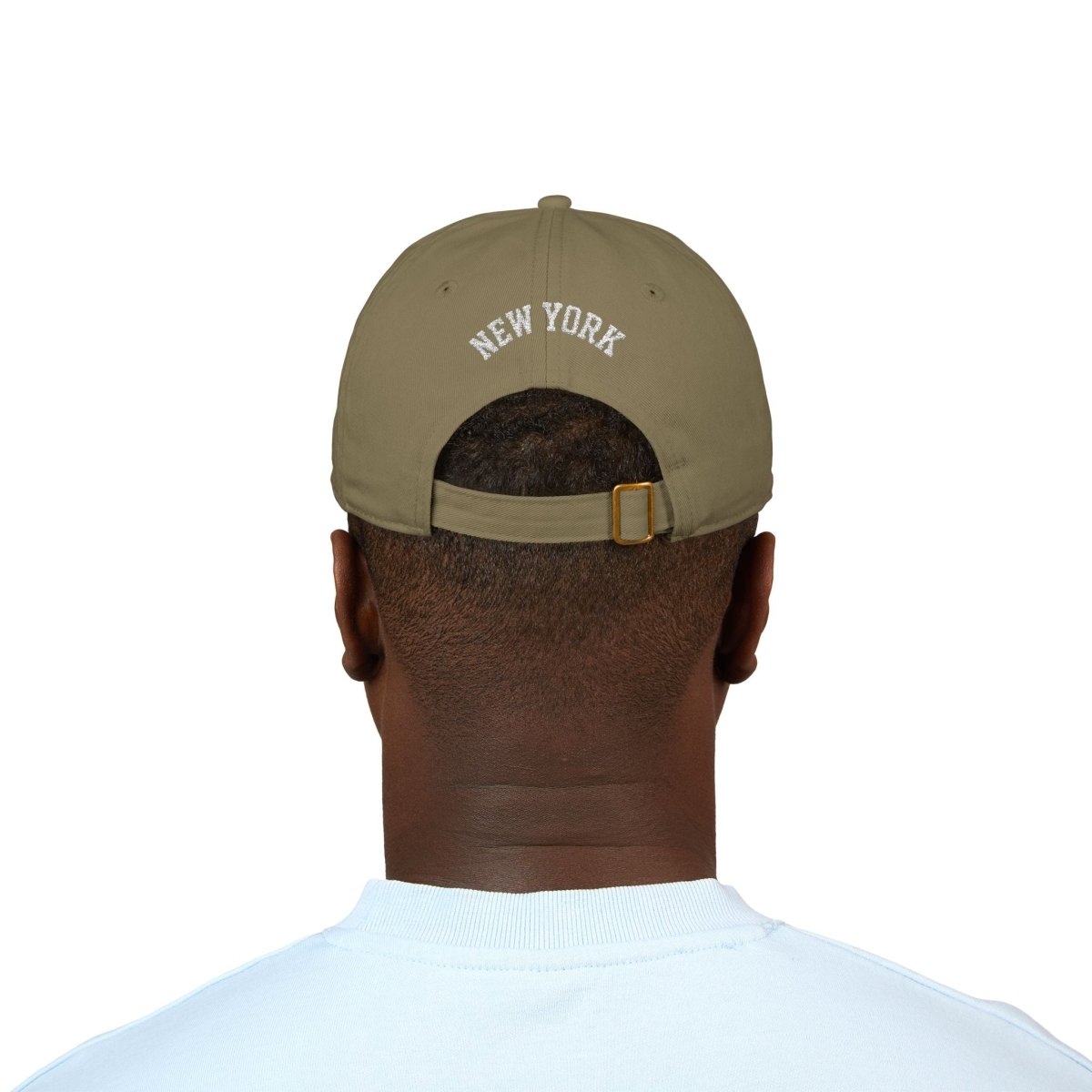 Embroidered 'New York' Patch Dad Baseball Cap - Chinchilla Choons
