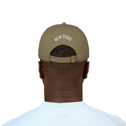 Embroidered 'New York' Patch Dad Baseball Cap - Chinchilla Choons