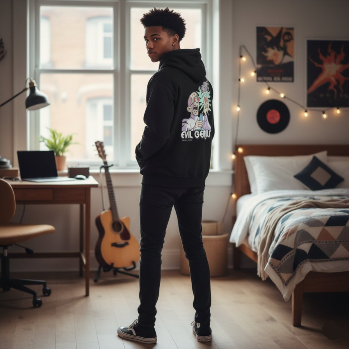 Evil Genius Unisex Hoodie - Chinchilla Choons