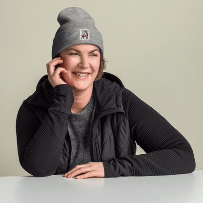 Deer Logo Unisex Cuffed Beanie Hat - Chinchilla Choons