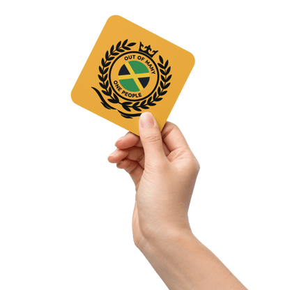 Jamaican Emblem Cork-Back Coaster - Chinchilla Choons