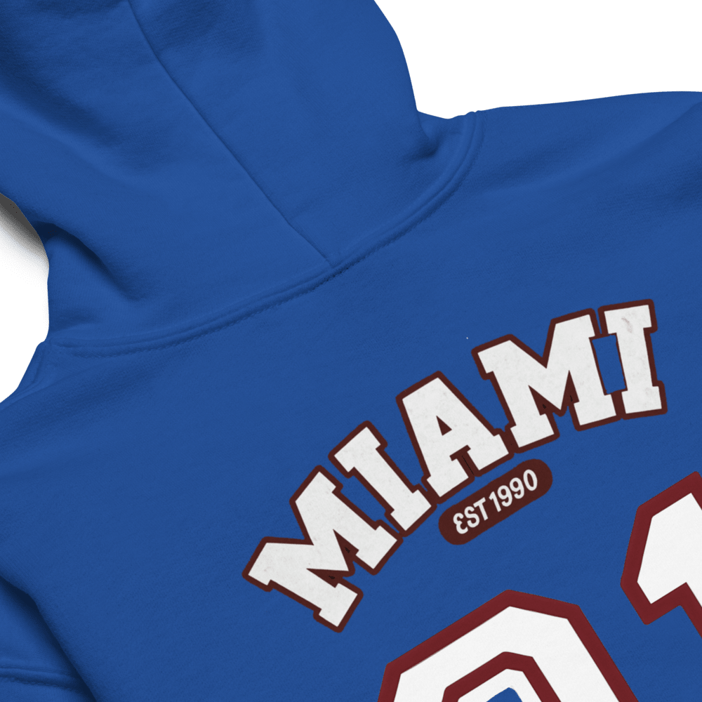 Miami Varsity Youth Heavy Blend Unisex Hoodie - Chinchilla Choons
