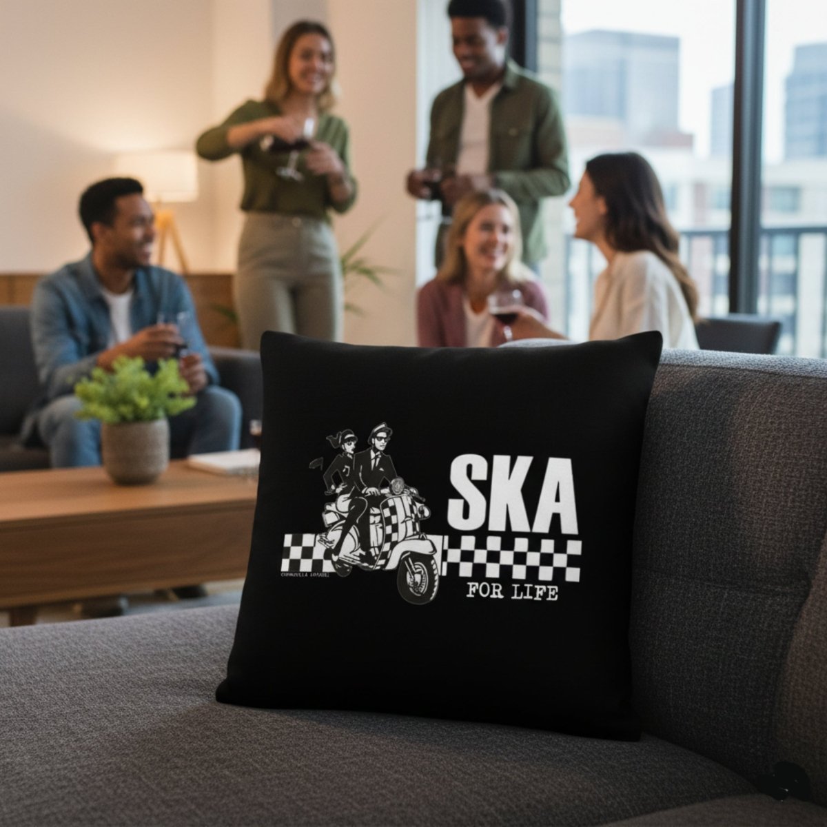 Ska For Life Premium Pillow - Chinchilla Choons