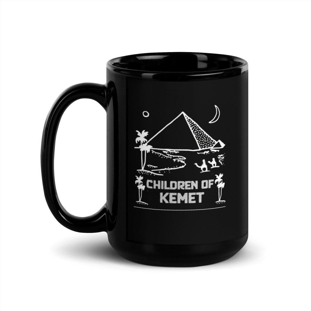 Children Of Kemet Black Glossy Mug - Chinchilla Choons
