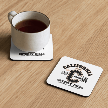 California Varsity Cork-Back Coaster - Chinchilla Choons