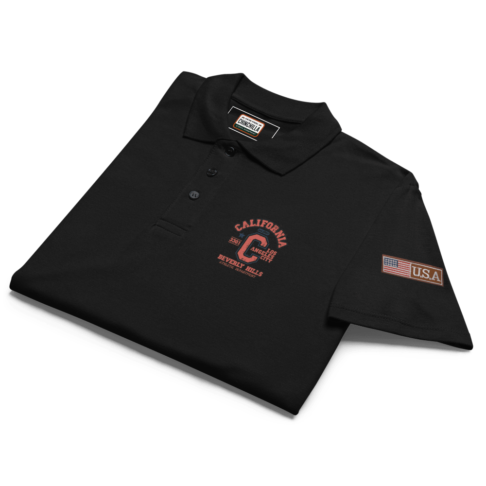California Varsity Premium Pique Polo Shirt - Chinchilla Choons