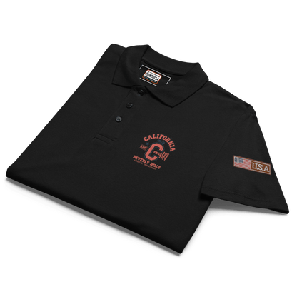 California Varsity Premium Pique Polo Shirt - Chinchilla Choons