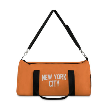 New York City Duffel Gym Bag, (Orange) - Chinchilla Choons