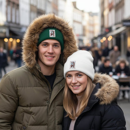 Deer Logo Unisex Cuffed Beanie Hat - Chinchilla Choons