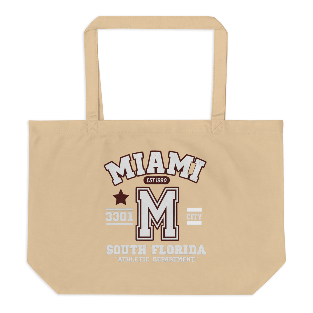 Miami Varsity Large Organic Tote Bag - Chinchilla Choons