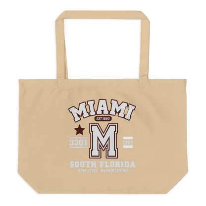 Miami Varsity Large Organic Tote Bag - Chinchilla Choons