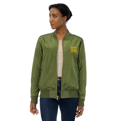 Jamaican Heritage Women's Bomber Jacket - Chinchilla Choons