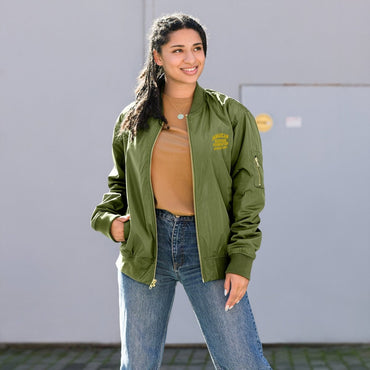 Jamaican Heritage Women's Bomber Jacket - Chinchilla Choons