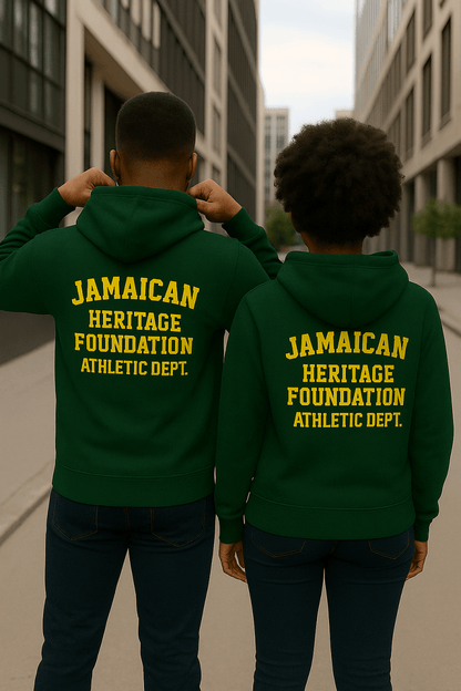 Jamaican Heritage Unisex Raglan Hoodie - Chinchilla Choons