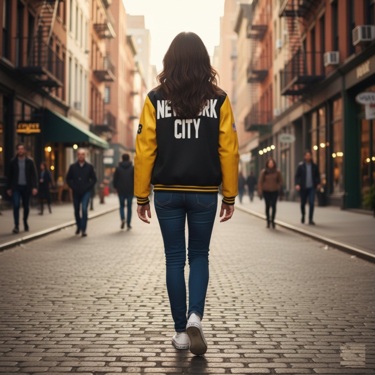 New York City Unisex Heavyweight Letterman Jacket - Chinchilla Choons