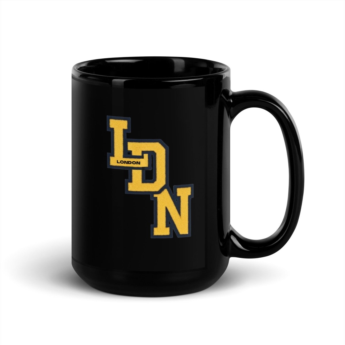 London (LDN) Black Glossy Mug - Chinchilla Choons