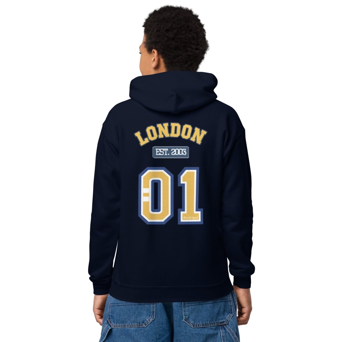 London (LDN) Varsity Youth heavy Blend Hoodie - Chinchilla Choons