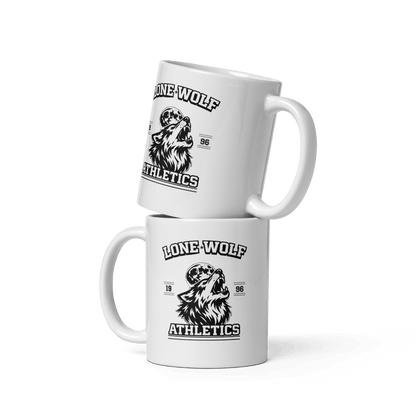 Lone Wolf White Glossy Mug - Chinchilla Choons