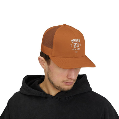 Bronx New York Embroidered Snapback Trucker Cap - Chinchilla Choons