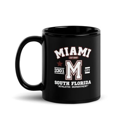 Miami Varsity Black Glossy Mug - Chinchilla Choons